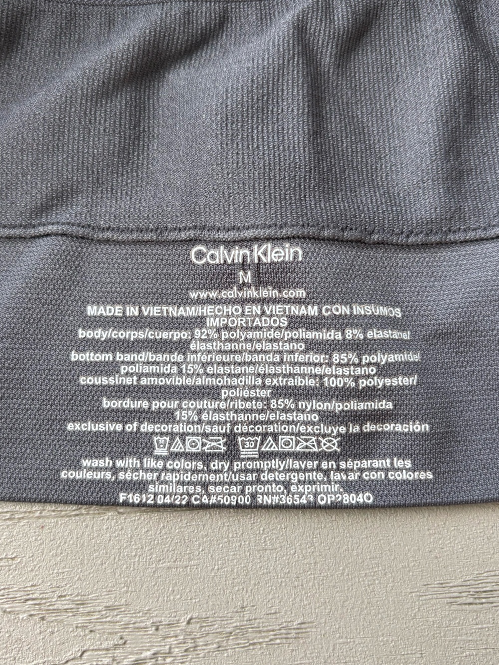 Calvin Klein Grey Bralette Sports Bra - Picture 4 of 4